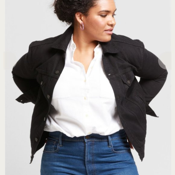 ABLE The Minelia Denim Jacket Black Size XS *NWT* - Picture 3 of 10